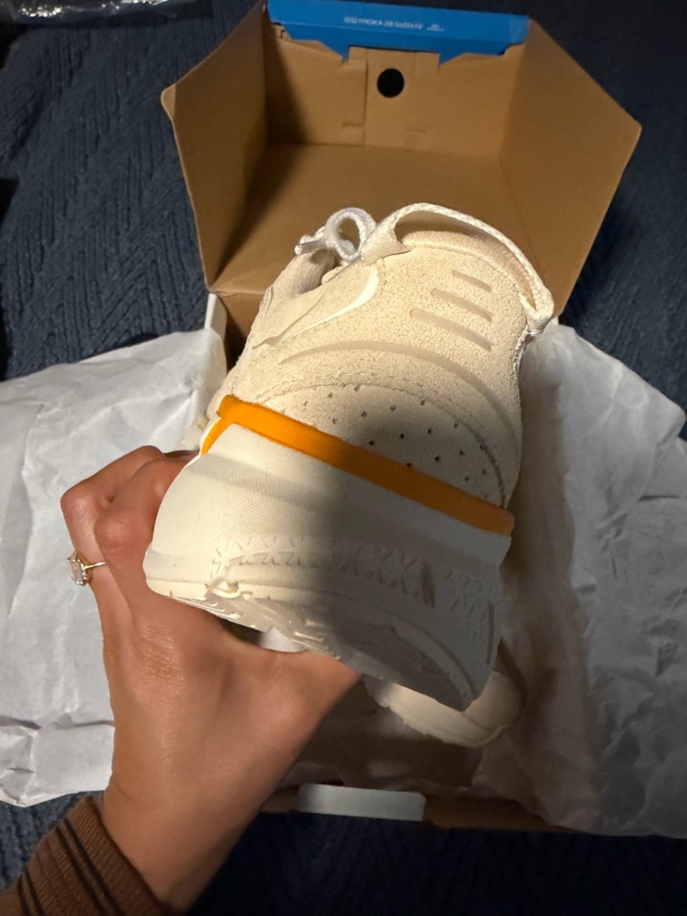 Women’s Hoka Clifton suede sneaker - Picture 5 of 7